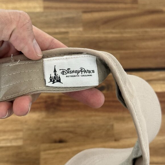 DISNEY PARKS Mickey Mouse Beige Tan Cotton Visor Cap Golf Sun Walt Disney World - Picture 5 of 10